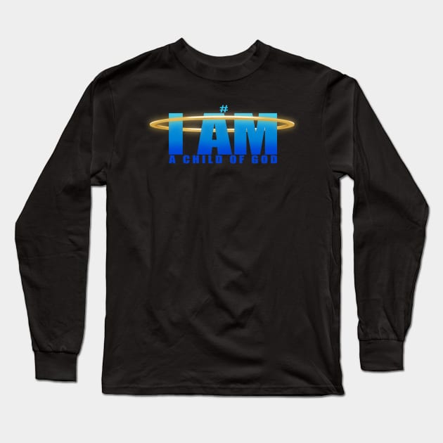 Blue IAMACHILDOFGOD Long Sleeve T-Shirt by marilynh2o